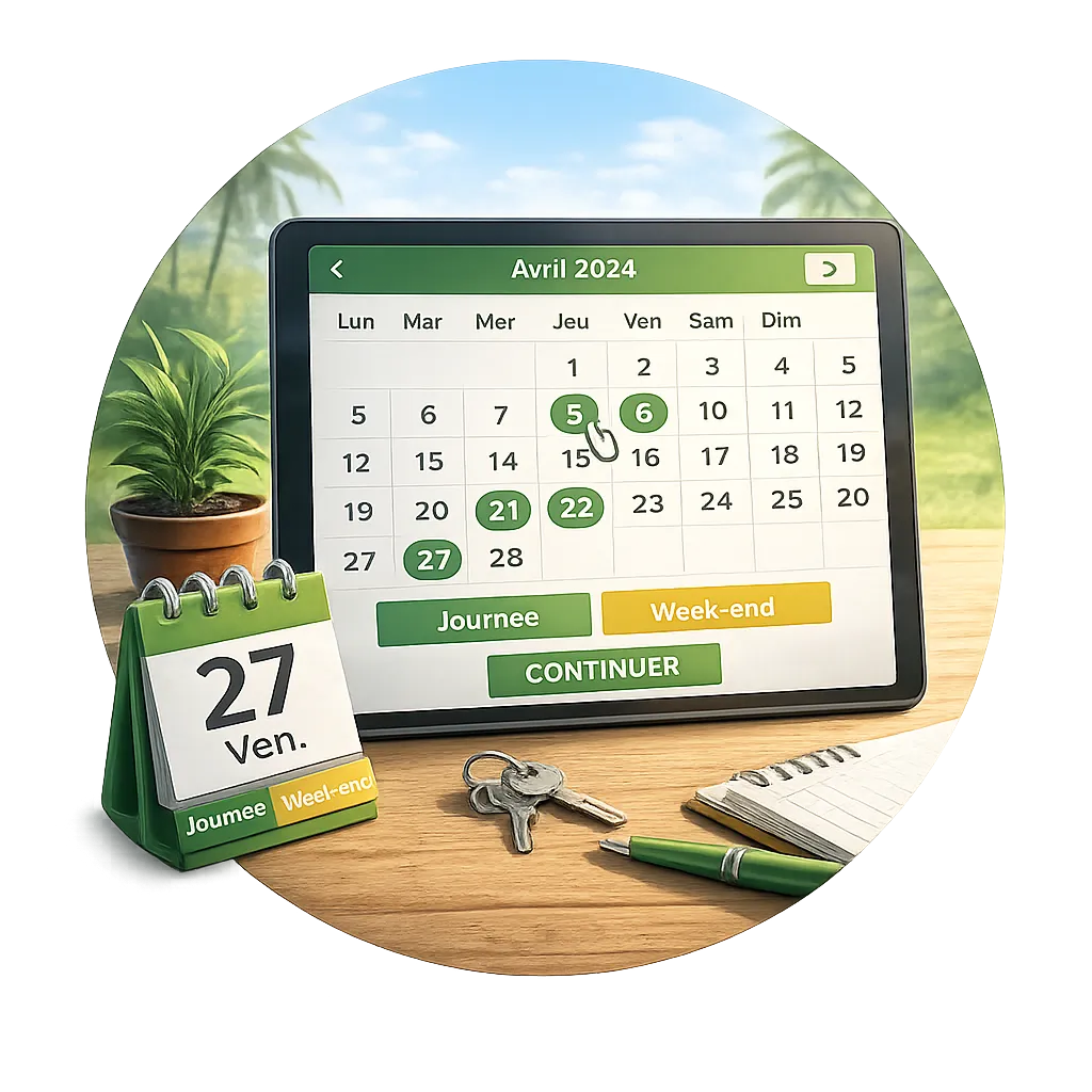 Calendrier de réservation Mr Pique-Nique 974